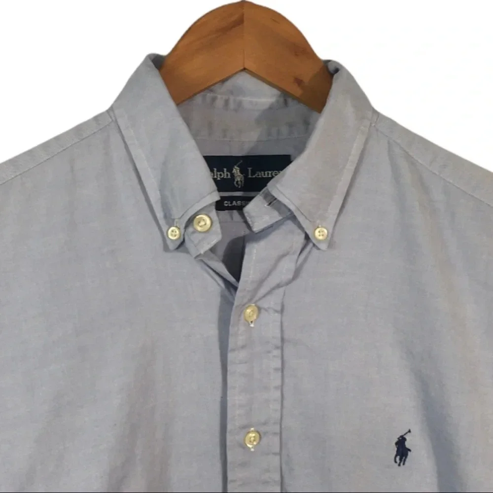 BF140 Polo Ralph Lauren Designer Classic Fit Dress Shirt 15 32/33 M